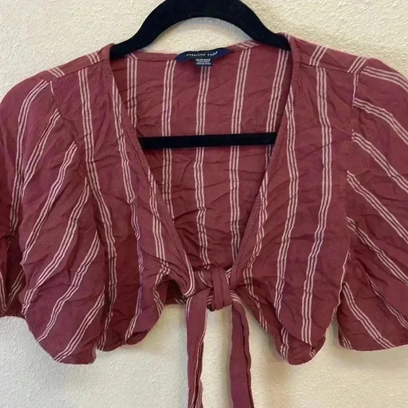 AMERICAN EAGLE Women’s Cropped Blouse - Picture 2 of 6